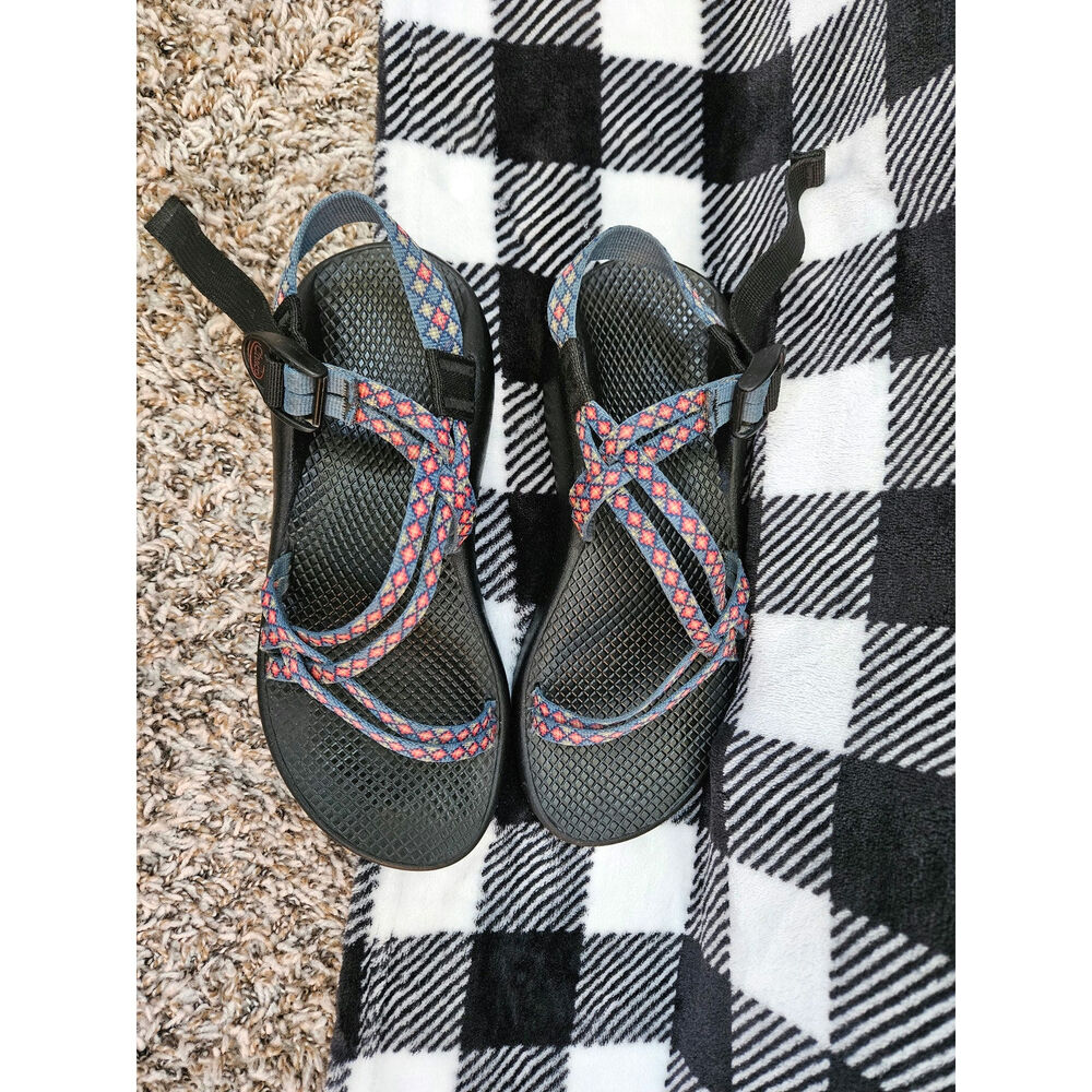 Chaco ZX1 Classic Sandals Women’s Size 8 Blue Pink Double Strap Outdoor Hiking - Picture 2 of 6